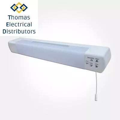 £24.99 • Buy Eterna LED Dual Voltage Bathroom Pull Cord Shaver Light & Socket A+ Energy Rated