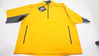 NEW FootJoy Sport SS Windshirt Pullover Mens Size Large Saffron 940A 01186362 • $46.71