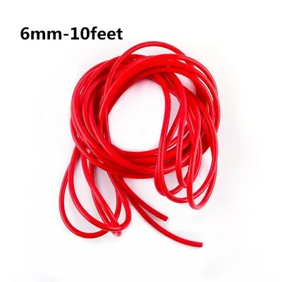 $11 • Buy Red For 10 Feet 1/4 (6mm) Fuel Air Silicone Vacuum Hose Line Tube Pipe