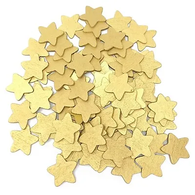 18mm Wooden Stars Shabby Chic Craft Scrapbook Vintage Coloured Wood Star • £12.09