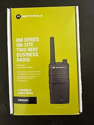 Motorola RMM2050 On-Site Two-Way Business Radio 5 Channels 2 Watts (1 Count) • $184.99