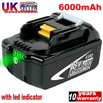 New Battery For Makita BL1840 18V 6.0Ah Li-ion LXT 18Volt BL1830 BL1850 194230-4 • £25.89