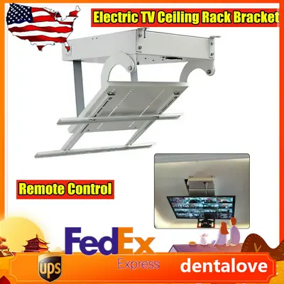 $369 • Buy 32-70” Screen Motorise LCD LED TV Ceiling Rack Electric Hanger Stand Remote 110V