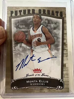 2005-06 Fleer Greats Of The Game MONTA ELLIS RC Gold Autograph Auto 15 Of 25 • $192.99