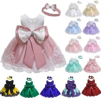 £14.92 • Buy Toddler Baby Girl Princess Dress Girls Cute Bowknot Wedding Party Gown Dresses