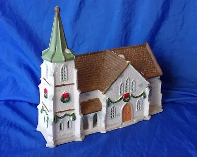 Lemax Hearthside Village Porcelain CHURCH Christmas Village House Vintage 1992 • $24.98