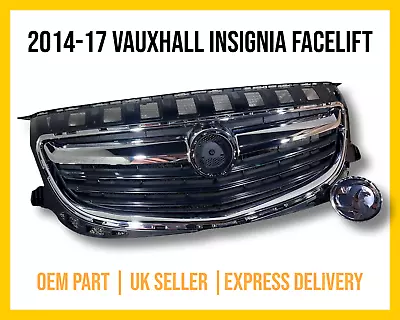 2014 - 2017 Vauxhall Insignia Facelift Front Bumper Top Grill Chromes + Badge • £169