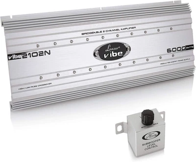 £177.49 • Buy Lanzar VIBE2102N Vibe 6000 W 2 Channel MOSFET Car Audio Amplifier