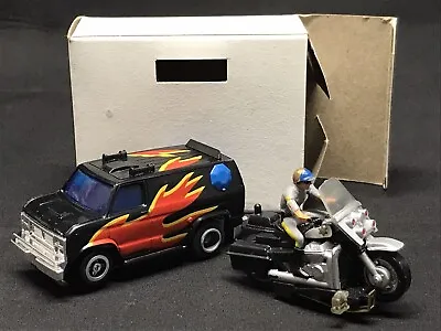 Vtg 1981 Chips Slot Car Lot - Speeder Van Motorcycle Police Highway Patrol • $100