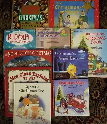 10 RANDOM  CHRISTMAS Kid's Picture Reader Bks A Coloring Activities & I Spy • $18