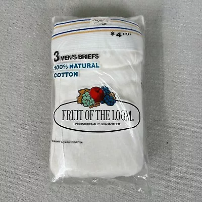 Vintage 70’s 3Pk Mens Fruit Of The Loom Briefs Underwear Sz 34-36 NOS • $29.99