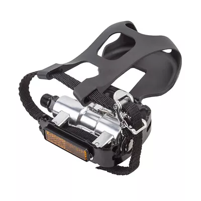 SUNLITE Pedals Sunlt Training 1S-Spd Aly 9/16W/Clips&Straps • $43.08