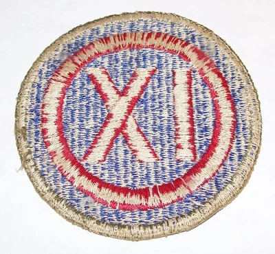 SALTY ORIGINAL WW2 9th ARMY CORPS OD BORDER WHITEBACK PATCH OFF UNIFORM • £5.67