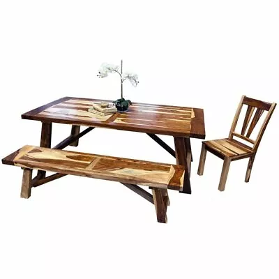 Missoula Solid Sheesham Wood Dining Table • $959.99