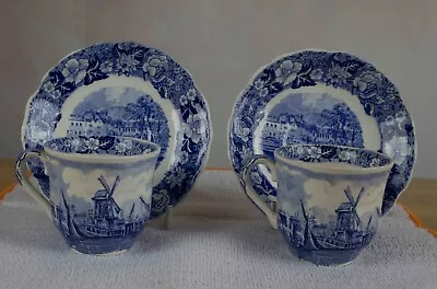 Palissy Pottery View Near Greenwich Of Thames River Scenes Coffee Cups & Saucers • £4.99