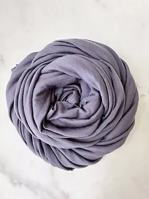 100% Merino Wool Plain Jersey Knit Fabric By The Yard -Alloy Gray MT110 • £18.10