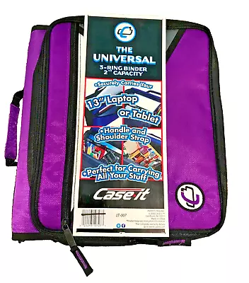 Case-It The Universal 2  Capacity 3-Ring Binder Purple/Black 13  Laptop Pouch • $19.99