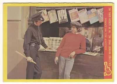 1967 Donruss # 35b - The Monkees Yellow Card - Mike And David - No Creases  Look • $1.89