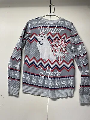 Winter Is Here Ugly Christmas Sweater Game Of Thrones Sz L • $18