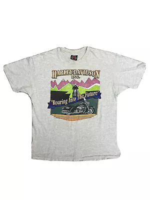Vintage Harley Davidson Single Stitch Shirt 1994 Size XL Gray Made In USA Rare • $34.99
