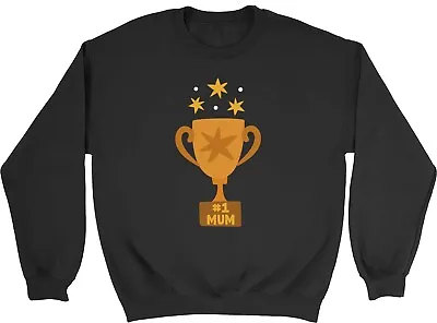 Number 1 Mum Sweatshirt Mens Womens #1 Trophy Mother's Day Birthday Gift Jumper • $19.88