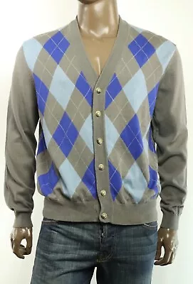 New Mens Argyle Culture V Neck Button Front Cotton Cardigan Sweater XL • $16.50