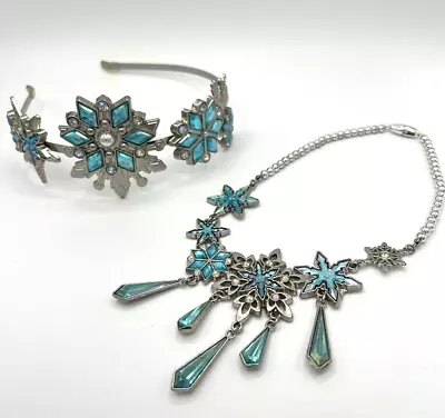 Disneyland Paris Frozen Elsa Metal Tiara And Necklace EuroDisney Cosplay Costume • $35