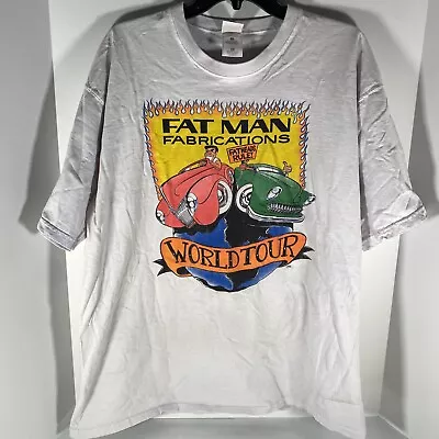 Vintage Fat Man Fabrications World Tour T-Shirt 1998 Mens XL Muscle Car Graphic • $19.99