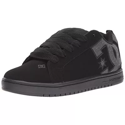 DC Black Men's Court Graffik Leather Skateboarding Shoes Low 100539 BHE • $29.99