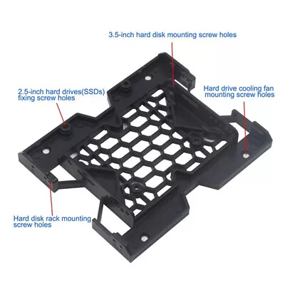 Utility 5.25 To 3.5 2.5 SSD HDD Tray Bay Adapter Cooling Fan Mount Bracket • £6.17