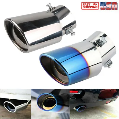 Car Exhaust Pipe Tip Rear Tail Muffler Chrome Stainless Accessories Universal • $7.98