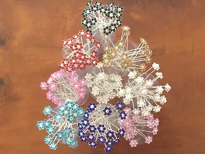 Hair JEWELS.Pins.Gems.Wedding.Proms.Parties.Races.etc.pack 20 Flower • £3.99