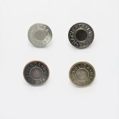 10 X Hammer On Denim Replacement Jeans Buttons Gunmetal/Bronze/Silver/Antique • £2.69