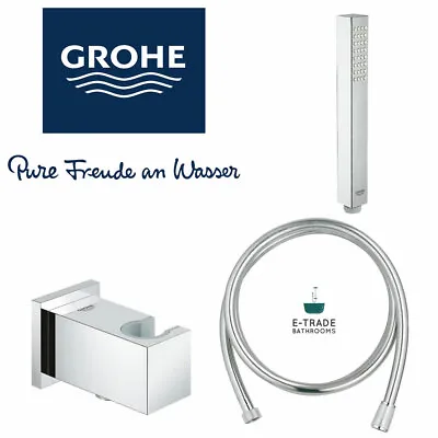 £89.99 • Buy GROHE Euphoria CUBE Stick & Hose & Wall Holder Connector Shower Set 