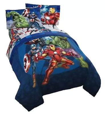 Marvel Avengers Blue Circle 4 PC Twin Bed Set Jay Franco Never Used • $32.99