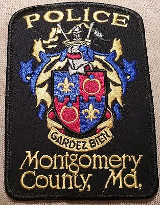 MD Montgomery County Maryland Police Shoulder Patch • $4.70