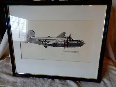 Joe Milich  Consolidated B-24J Liberator  Copyright 1978 88/1000 - Framed • $53.95