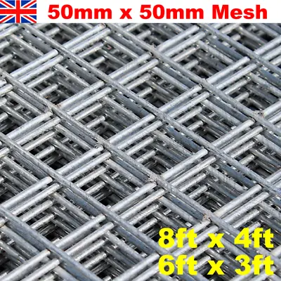 £25.95 • Buy Galvanised Welded Wire Mesh Panels Chicken Run Rabbit Hutch Pet Coop Fence UK