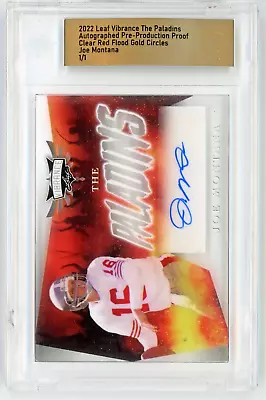 1/1 Joe Montana 2022 Leaf Vibrance Paladin Autographed Pre-Production Proof Auto • $6.50