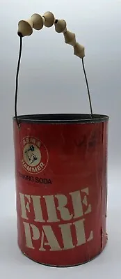 Vintage Arm & Hammer Baking Soda  Fire Pail C. 1985 Farmhouse Decor • $29.99