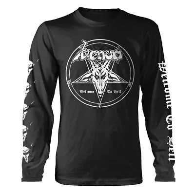 Venom Welcome To Hell White Black Long Sleeve Shirt NEW OFFICIAL • $37.82