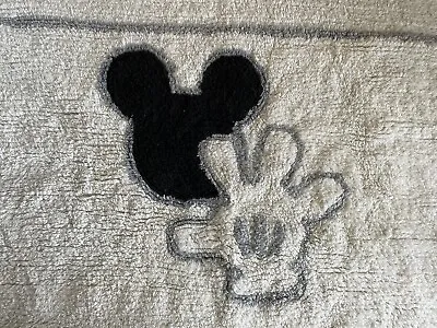 Mickey Mouse Bathroom Rug Mat Graphic Head Hand Cotton Pile 24 X36  White Grey • $39.99