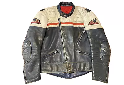 Honda Leather Riders Jacket One Size Made In England Vintage Motorcycle • $249