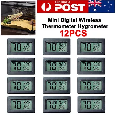 12x Mini Digital Thermometer Hygrometer Temperature Humidity Meter Incubators AU • $26.98