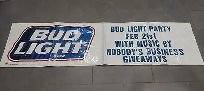 Vintage 1995 Bud Light  Beer Vinyl Banner Large 82”x 22” Man Cave Advertising  • $34.97