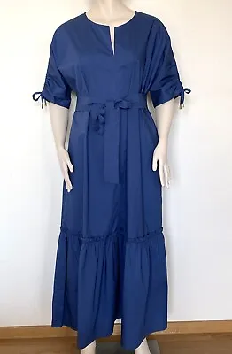 MARINA RINALDI  Cotton Dress In Blue Size MR 25 16W US 46 DE 54 IT • $109