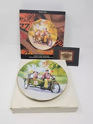 Harley Davidson Motorcycle Collectors Plate Road Trip 1995 Great Times Together • $13.95
