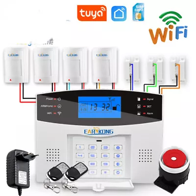 Wired & Wireless WiFi GSM Home Burglar Security Alarm System 433MHz Host  • $70.77