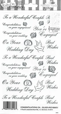 E-Z Rub-On Metallic Foils (Congratulations On... Silver) Papercraft - ROY899SV • £2.25