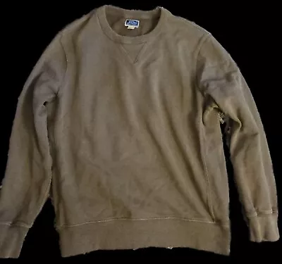 J. Crew Cross Knit Solid Long Sleeve Cotton Pullover Sweatshirt Women's Size M • $20